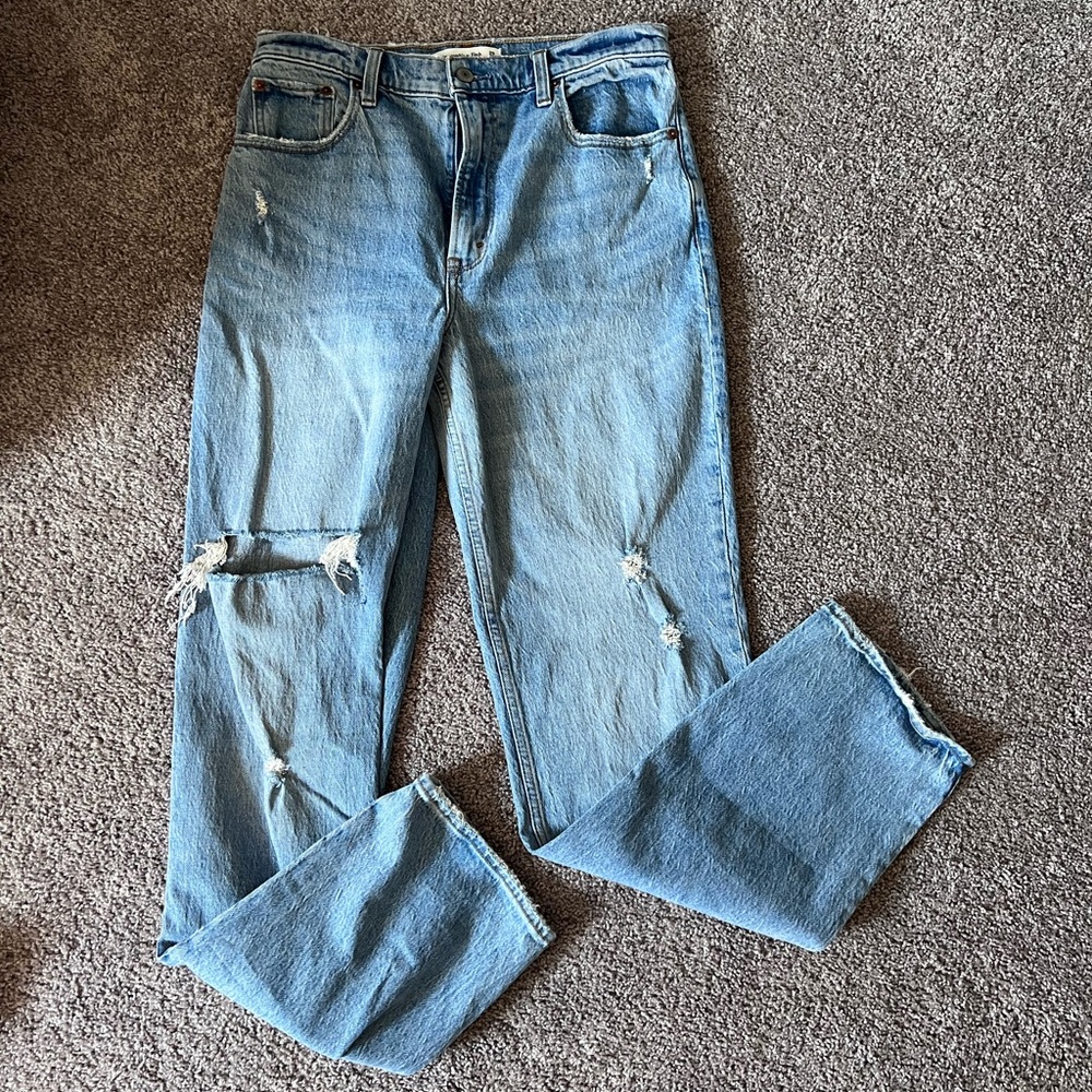 Abercrombie & Fitch Light Blue Straight Leg Jeans